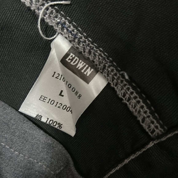 Vintage Edwin Baggy Black Jean Shorts - Picture 7 of 8